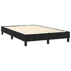 Acheter vidaXL Sommier à lattes de lit avec matelas LED Noir 120x200cm Velours