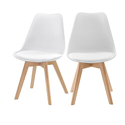 Rendez Vous Deco Chaise Skandi blanche (lot de 2)