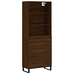 Maison Chic Buffet,Meuble de Rangement,commode pour salon,Cuisine Chêne marron 69,5x34x180 cm Bois d'ingénierie -MN45685