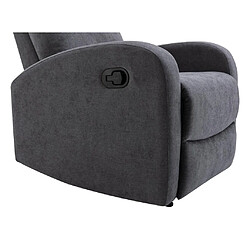 Avis Vente-Unique Fauteuil relax en tissu gris EVELYN