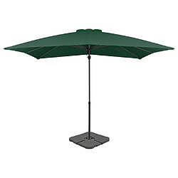 vidaXL Parasol de jardin avec base portable vert