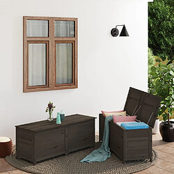 vidaXL Boîte à coussins extérieur Anthracite 150x50x56 cm Sapin massif 