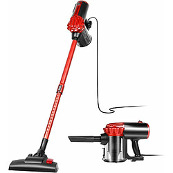 Vendos85 Aspirateur Balai sans Sac 2 en 1 800W rouge noir 