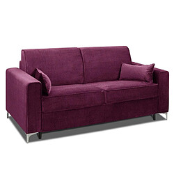 Inside 75 Canapé convertible express JACKSON 140cm sommier lattes tweed fuchsia matelas 16 cm