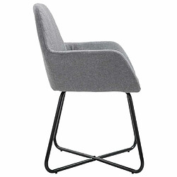 Acheter Maison Chic Lot de 2 Chaises à manger,Chaise pour cuisine,Solide Structure gris clair tissu -MN75993