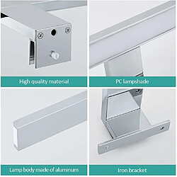 Acheter EMKE Lampe Miroir LED Salle de Bain Miroir Lumière Blanc 40cm, Lampes Miroir pour la Salle de Bain, 3 Méthodes d'Installation, Éclairage Armoire Miroir 4200K