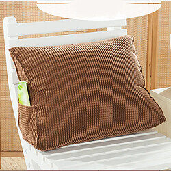 Café - D'oreiller De Bois Taille Coussin Triangulaire Soutien Dorsal Pad Dossier