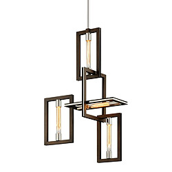 TROY LIGHTING Suspensions Enigma 4x40W E27 Bronze