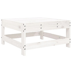 Acheter vidaXL Repose-pied de jardin blanc bois de pin massif