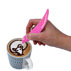 Wewoo Nouveau stylo électrique Latte Art pour de gâteau de café de décoration de d'épice de sculpture de cuisson outils de pâtisserie pourpre