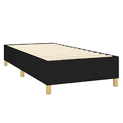 Acheter vidaXL Sommier à lattes de lit et matelas et LED Noir 100x200 cm Tissu