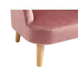 Vente-Unique Fauteuil pour enfant en velours rose COBACA pas cher