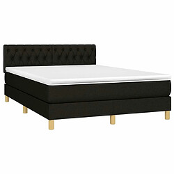 Avis Sommier à lattes LED,Cadre à lattes de lit avec matelas pour Adulte Noir 140x200 cm Tissu -MN73479