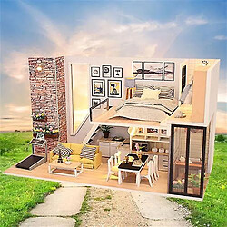 Universal DIY Puzzle 3D en Bois Micro Maison Meubles LED Décoration Idées Cadeaux M038 - Multicolore