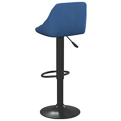 vidaXL Tabourets de bar lot de 2 bleu velours pas cher