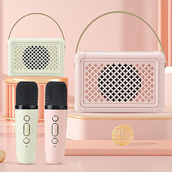 Yonis Mini Enceinte Bluetooth Karaoke Double Micro Haut Parleur Son Hifi Bluetooth 5.0 Portable pas cher