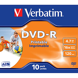 DVD-R Verbatim 4,7 GB 16x 10 Unités (10 Unités)