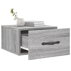 Acheter Maison Chic Table de chevet murale - Table de Nuit sonoma gris 35x35x20 cm