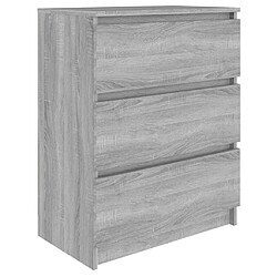 Maison Chic Buffet,Meuble de Rangement,commode pour salon,Cuisine Sonoma gris 60x35x76 cm Bois d'ingénierie -MN21524