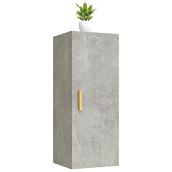 Acheter vidaXL Armoire murale Gris béton 34,5x34x90 cm Bois d'ingénierie