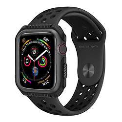 Wewoo Étui de protection bicolore antichoc Smart Watch pour Apple série 338 mm noir pas cher