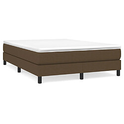 vidaXL Sommier à lattes de lit avec matelas Marron foncé 140x200 cm