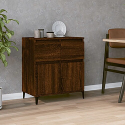 Maison Chic Buffet,Meuble de Rangement,commode pour salon,Cuisine Chêne marron 60x35x70 cm Bois d'ingénierie -MN43463