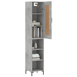 Avis Maison Chic Buffet,Meuble de Rangement,commode pour salon,Cuisine Gris béton 34,5x34x180 cm Bois d'ingénierie -MN79934