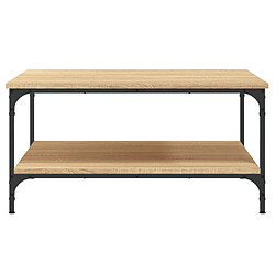 Avis vidaXL Table basse chêne sonoma 80x80x40 cm bois d'ingénierie