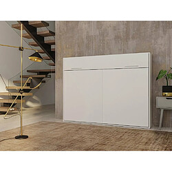 Inside 75 Armoire lit escamotable VERTIGO blanc mat couchage 160*200 cm