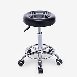 Avis Ahd Amazing Home Design Tabouret à roulettes assise simili cuir pivotant esthéticienne bureau Nabu, Couleur: Noir