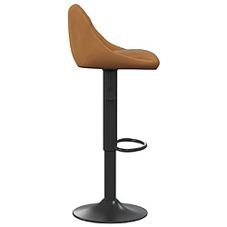 Acheter vidaXL Tabourets de bar lot de 2 marron velours