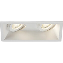 KNIGHTSBRIDGE Dipa Twin Tilt Carré Anti-éblouissant Downlight Blanc - DIC2TSW 