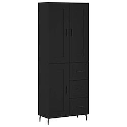 Maison Chic Buffet,Meuble de Rangement,commode pour salon,Cuisine Noir 69,5x34x180 cm Bois d'ingénierie -MN59043