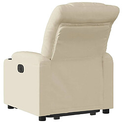 Acheter Maison Chic Fauteuil Relax pour salon, Fauteuil inclinable Crème Tissu -GKD76778