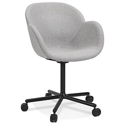 Alterego Chaise de bureau avec accoudoirs 'ASTRA' gris clair ASTRA