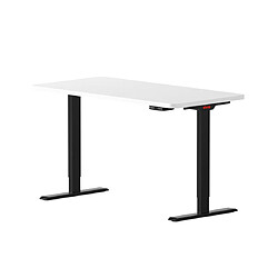 ELEVA Bureau assis debout blanc 140x70x3cm