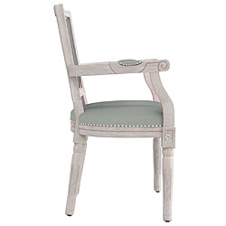 Acheter Maison Chic Chaises à manger,Chaise pour cuisine Gris clair Velours -MN53842