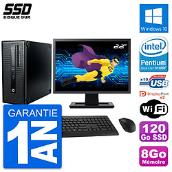 PC Tour HP ProDesk 600 G1 Ecran 22" G3220 RAM 8Go SSD 120Go Windows 10 Wifi · Occasion 