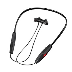 Casque d'écoute Bluetooth magnétique sans fil 5.2 + EDR Bluetooth sans fil de style cou casque langue anglaise du logiciel pour l'exécution de la salle de sport de téléphone portable - LE NOIR