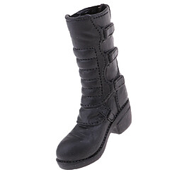 1/6 Femmes Chaussures Bottes Noires Accessoires pour 12'' Corps de Figure d'Action pas cher