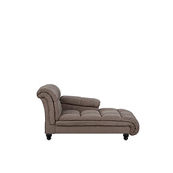 Beliani Chaise longue en tissu taupe LORMONT