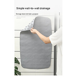 LUUCOZK Tapis de bain antidérapants, absorbants, à séchage rapide, décoration de salle de bain, gris-45x75cm pas cher