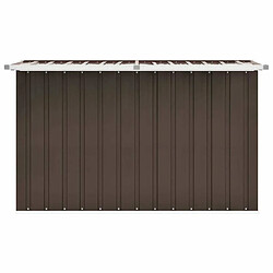 Avis Helloshop26 Coffre boîte meuble de jardin rangement 149 x 99 x 93 cm marron 02_0013098