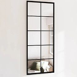 vidaXL Miroir mural noir 100x40 cm métal