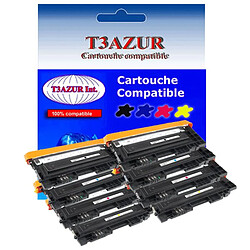 Lot de 8 Toners Lasers compatibles T3AZUR pour Samsung XPress C430, CLT404s Lot de 8 Toners Lasers compatibles T3AZUR pour imprimante Samsung XPress C430, CLT404s