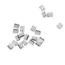 20 Pcs Micro USB Type B Femelle Socket 180 Degrés 5Pin SMD À Souder LW Embase Micro USB en métal