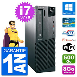 PC Lenovo ThinkCentre M82 SFF Intel i7-3770 RAM 8Go Disque 500Go Windows 10 Wifi - Occasion