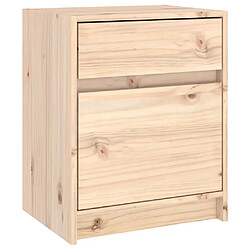 Maison Chic Table de chevet, Table de Nuit, Meuble de Rangement 40x31x50 cm bois de pin massif