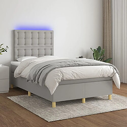 Sommier à lattes,Cadre à lattes de lit pour Adulte matelas et LED Gris clair 120x200 cm -MN98492